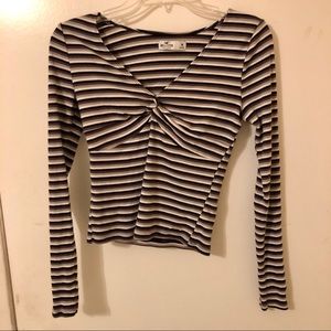 Hollister Knott-Front V-Neck Top
